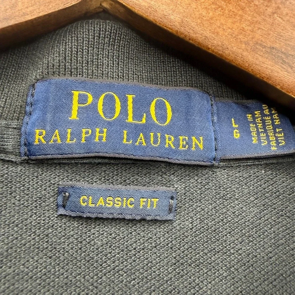 Polo Ralph Lauren Polo Shirt Classic Fit Large Black Pony Logo Short Sleeve Prep